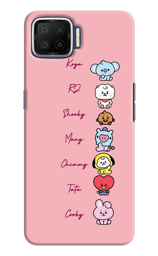 BTS names Oppo F17 Hard Case Back Cover by Casekaro