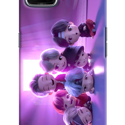 BTS Chibi Oppo F17 Hard Case Back Cover by Casekaro