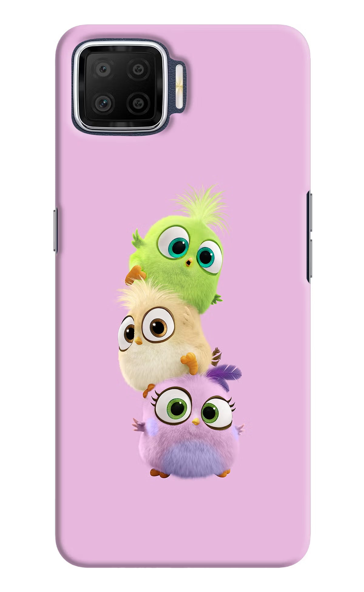 Cute Little Birds Oppo F17 Hard Case Back Cover by Casekaro