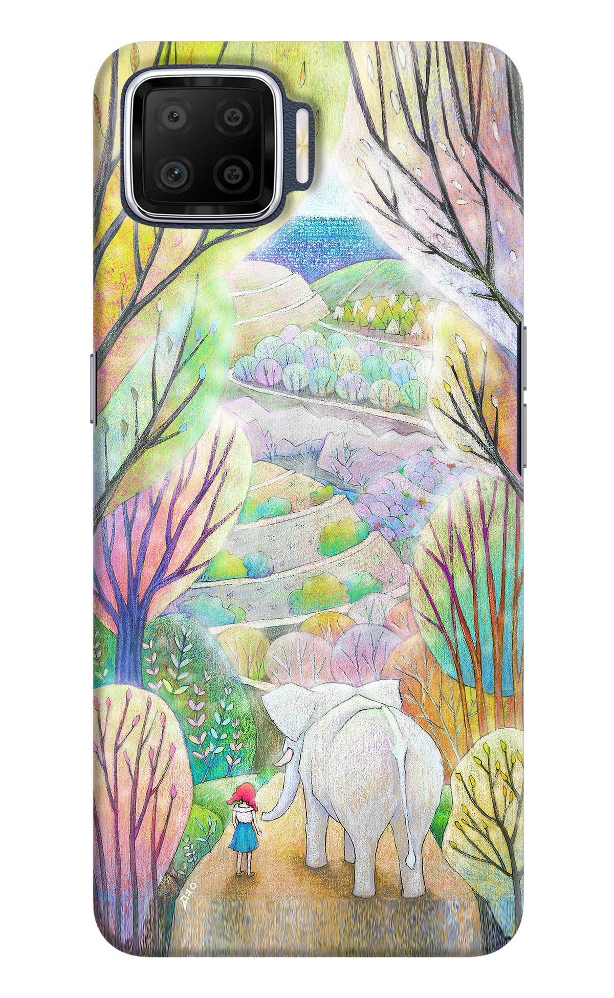Nature Painting Oppo F17 Hard Case Back Cover by Casekaro