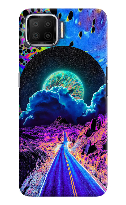 Psychedelic Painting Oppo F17 Hard Case Back Cover by Casekaro