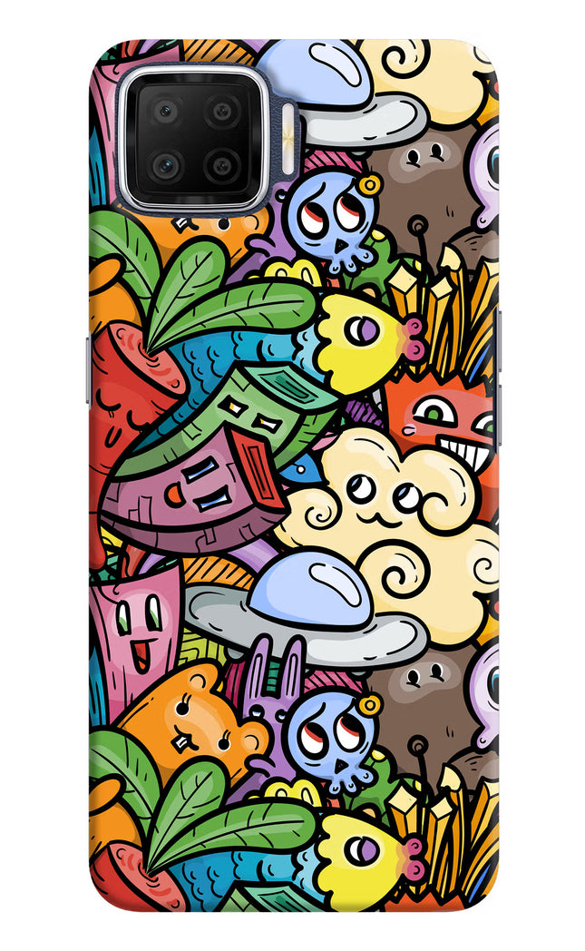 Veggie Doodle Oppo F17 Hard Case Back Cover by Casekaro