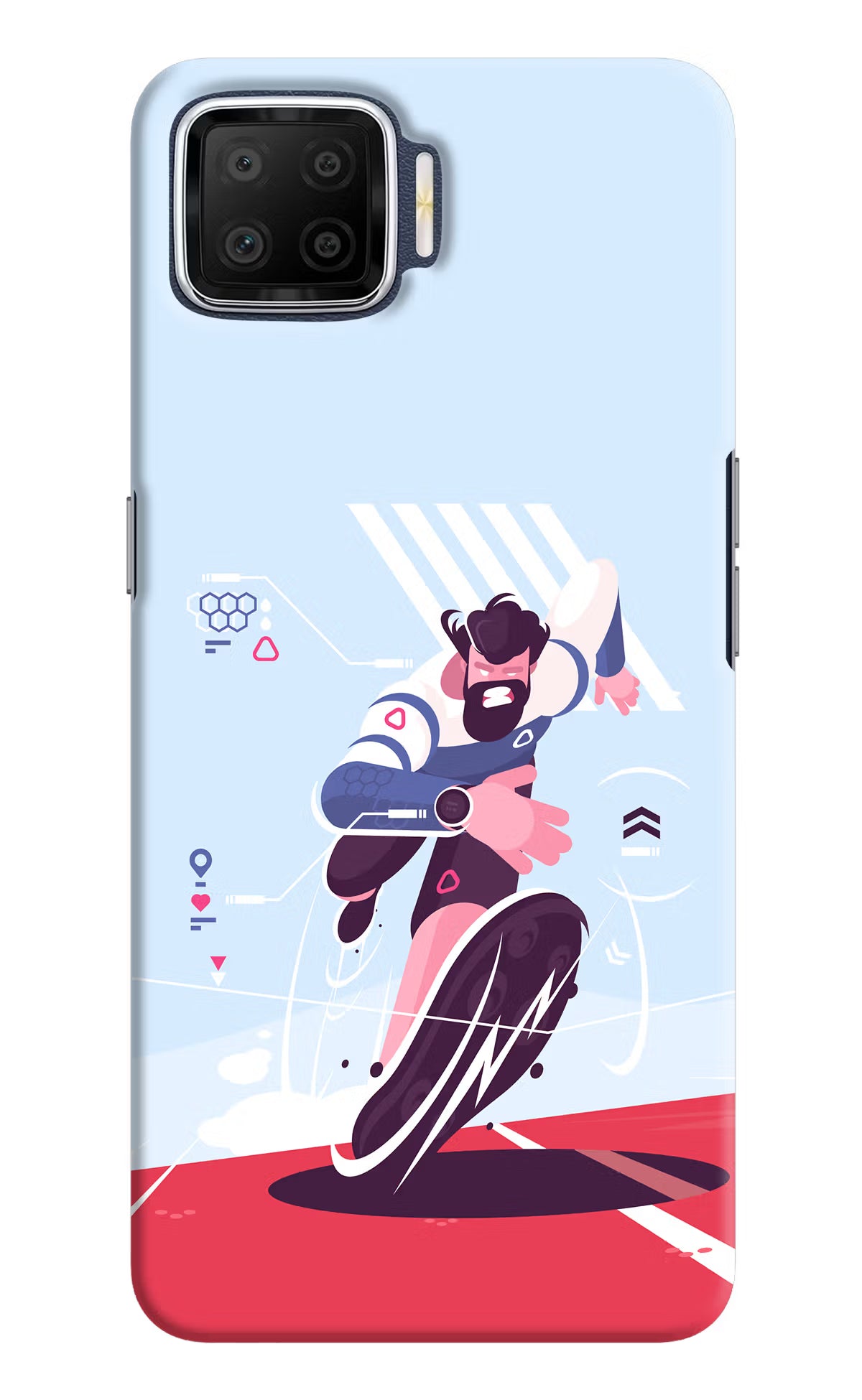 Run Pro Oppo F17 Hard Case Back Cover by Casekaro