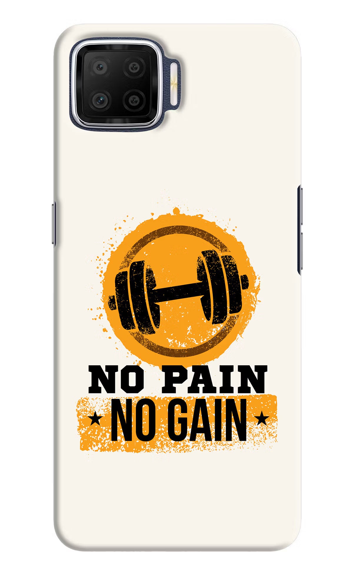 No Pain No Gain Oppo F17 Hard Case Back Cover by Casekaro