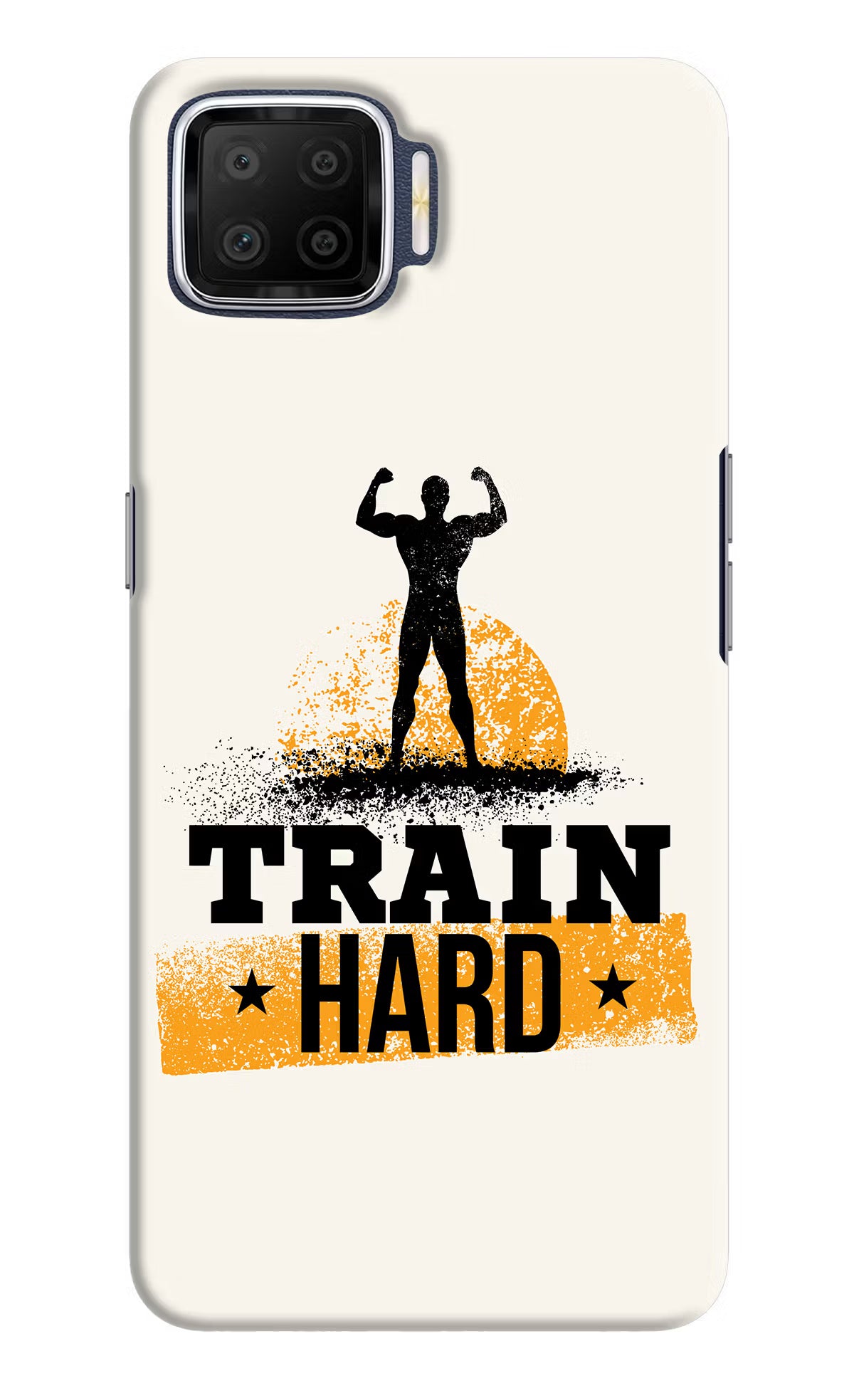 Train Hard Oppo F17 Hard Case Back Cover by Casekaro