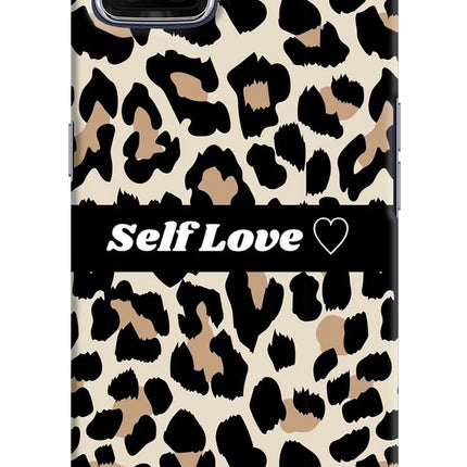 Leopard Print Self Love Oppo F17 Hard Case Back Cover by Casekaro