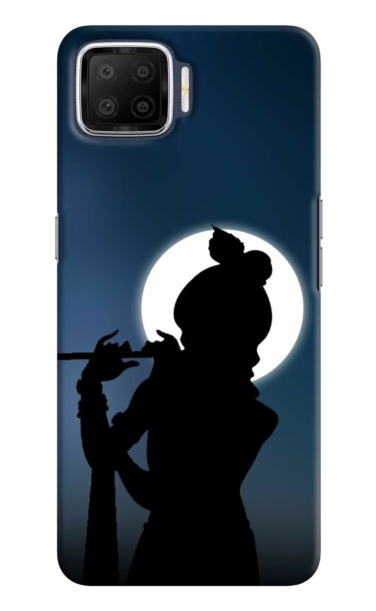 Shri Krishna Silhouette Oppo F17 Hard Case Back Cover by Casekaro