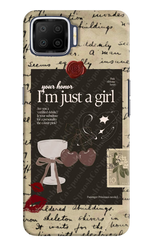 I am just a girl Oppo F17 Hard Case Back Cover by Casekaro