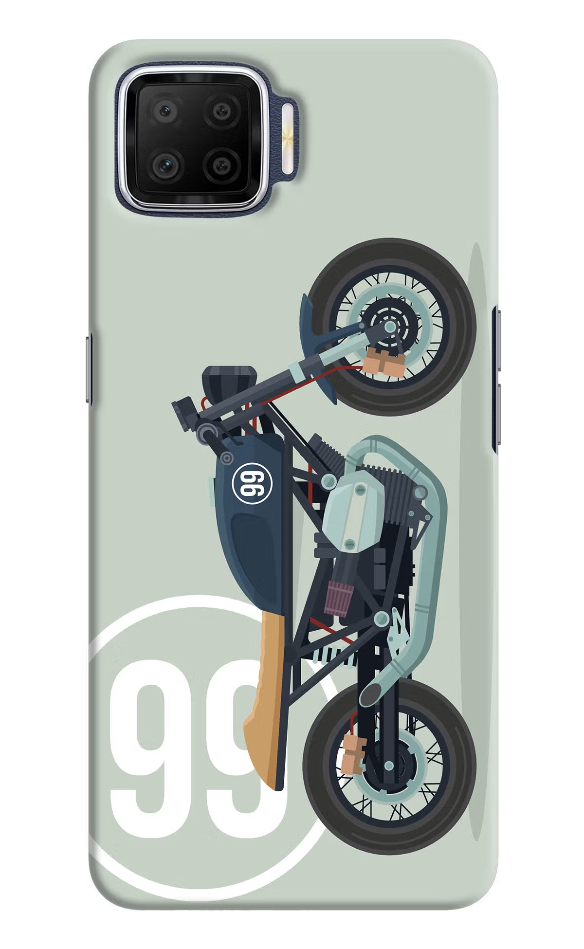 Classic Cafe Racer 99 Oppo F17 Hard Case Back Cover by Casekaro