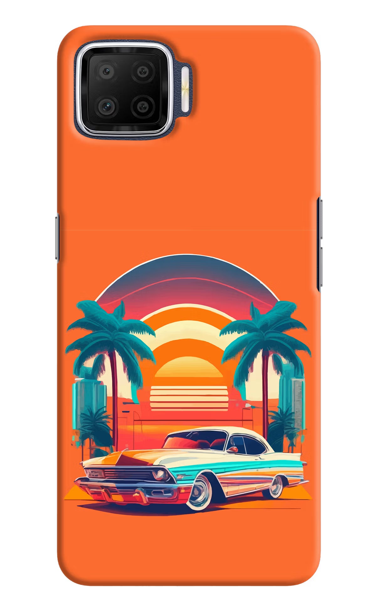 Palm Drive 80s Oppo F17 Hard Case Back Cover by Casekaro