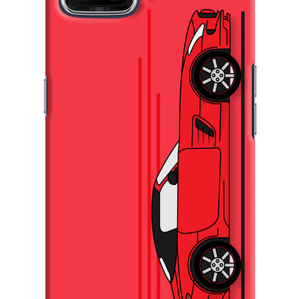 Red Velocity Oppo F17 Hard Case Back Cover by Casekaro