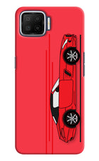 Red Velocity Oppo F17 Hard Case Back Cover by Casekaro