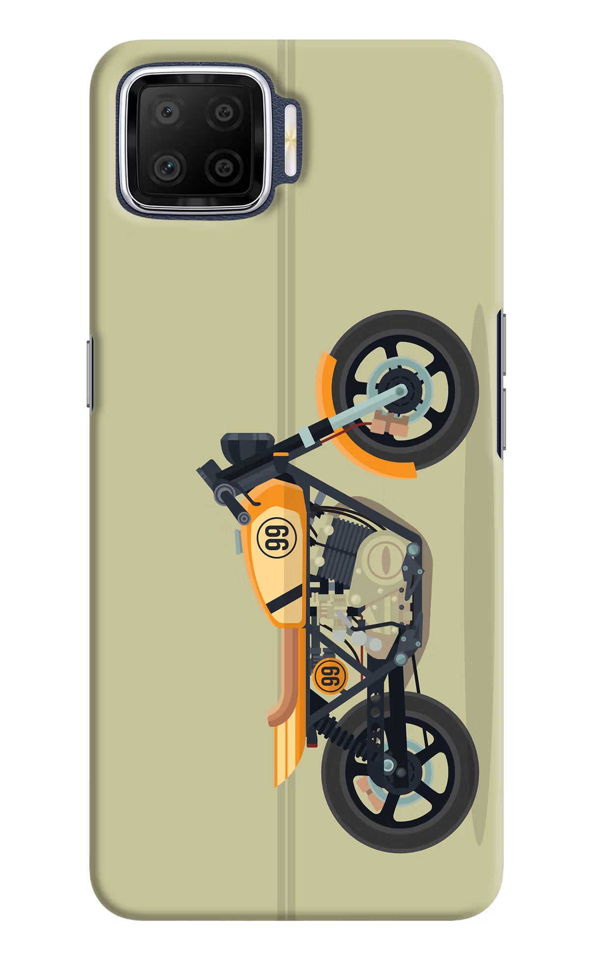 Vertical Speedster Oppo F17 Hard Case Back Cover by Casekaro