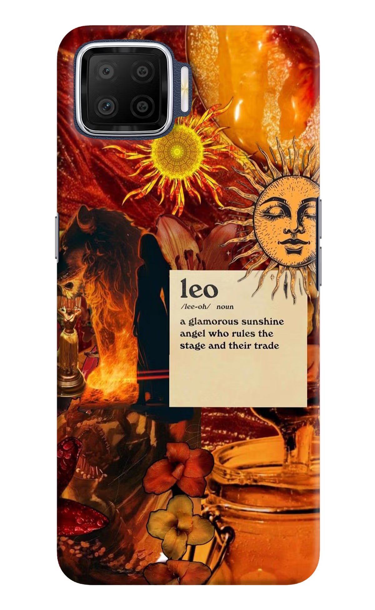 Leo Zodiac Oppo F17 Hard Case Back Cover by Casekaro