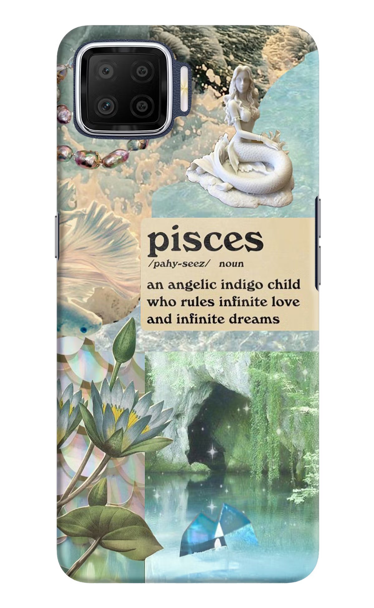 Pisces Zodiac Oppo F17 Hard Case Back Cover by Casekaro