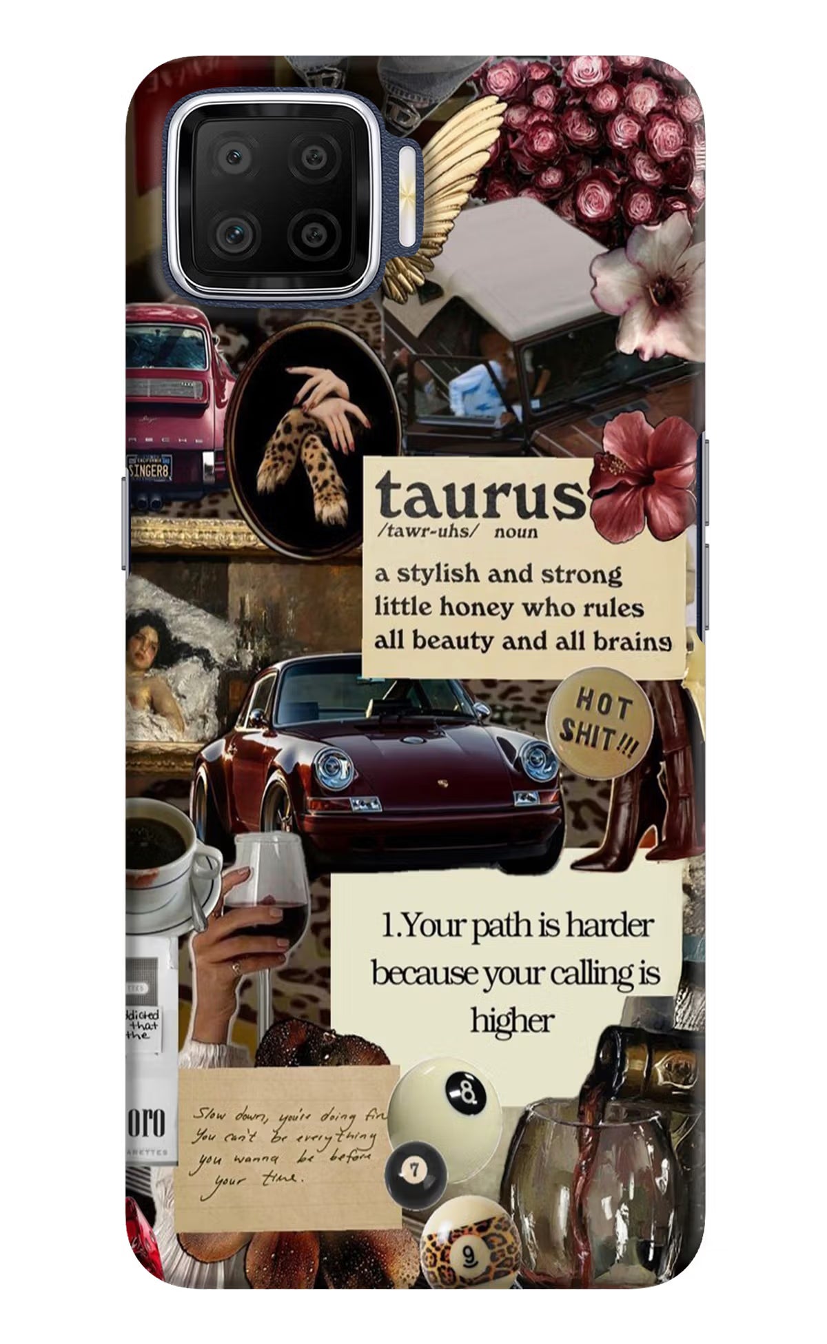 Taurus Zodiac Oppo F17 Hard Case Back Cover by Casekaro