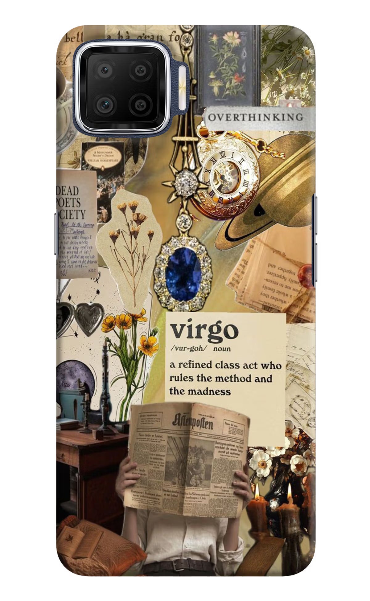 Virgo Zodiac Oppo F17 Hard Case Back Cover by Casekaro