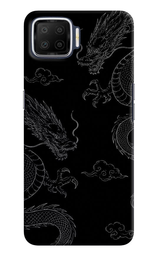 Twin Dragons Oppo F17 Hard Case Back Cover by Casekaro