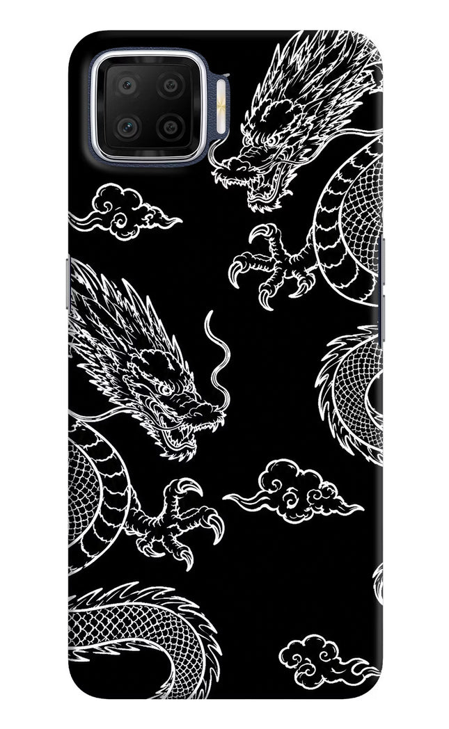 Twin Dragons Oppo F17 Hard Case Back Cover by Casekaro