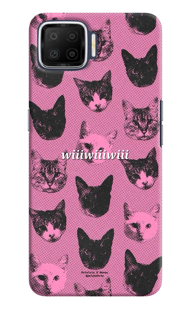 Pink Cats Oppo F17 Hard Case Back Cover by Casekaro