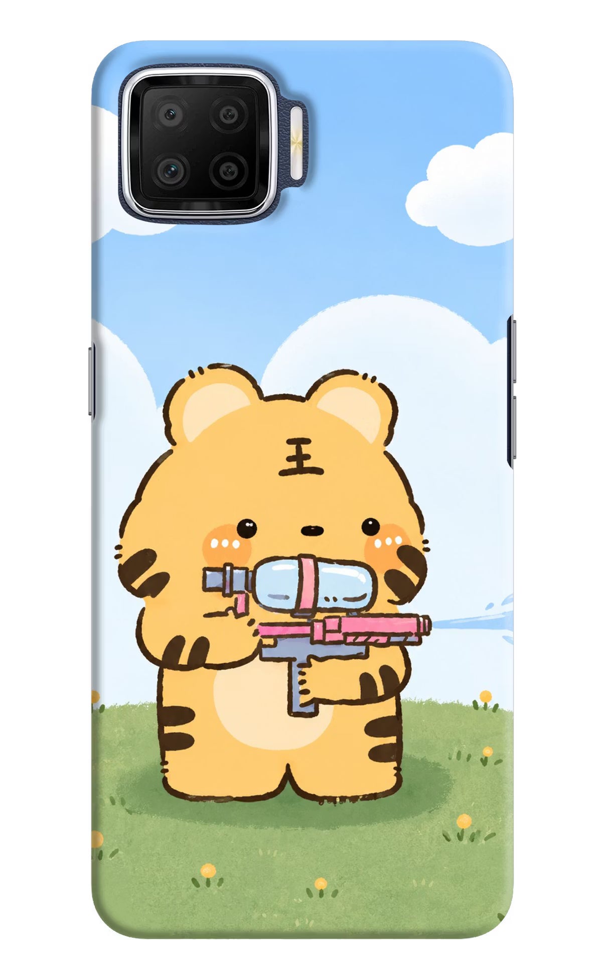 Tiger Treat Oppo F17 Back Cover