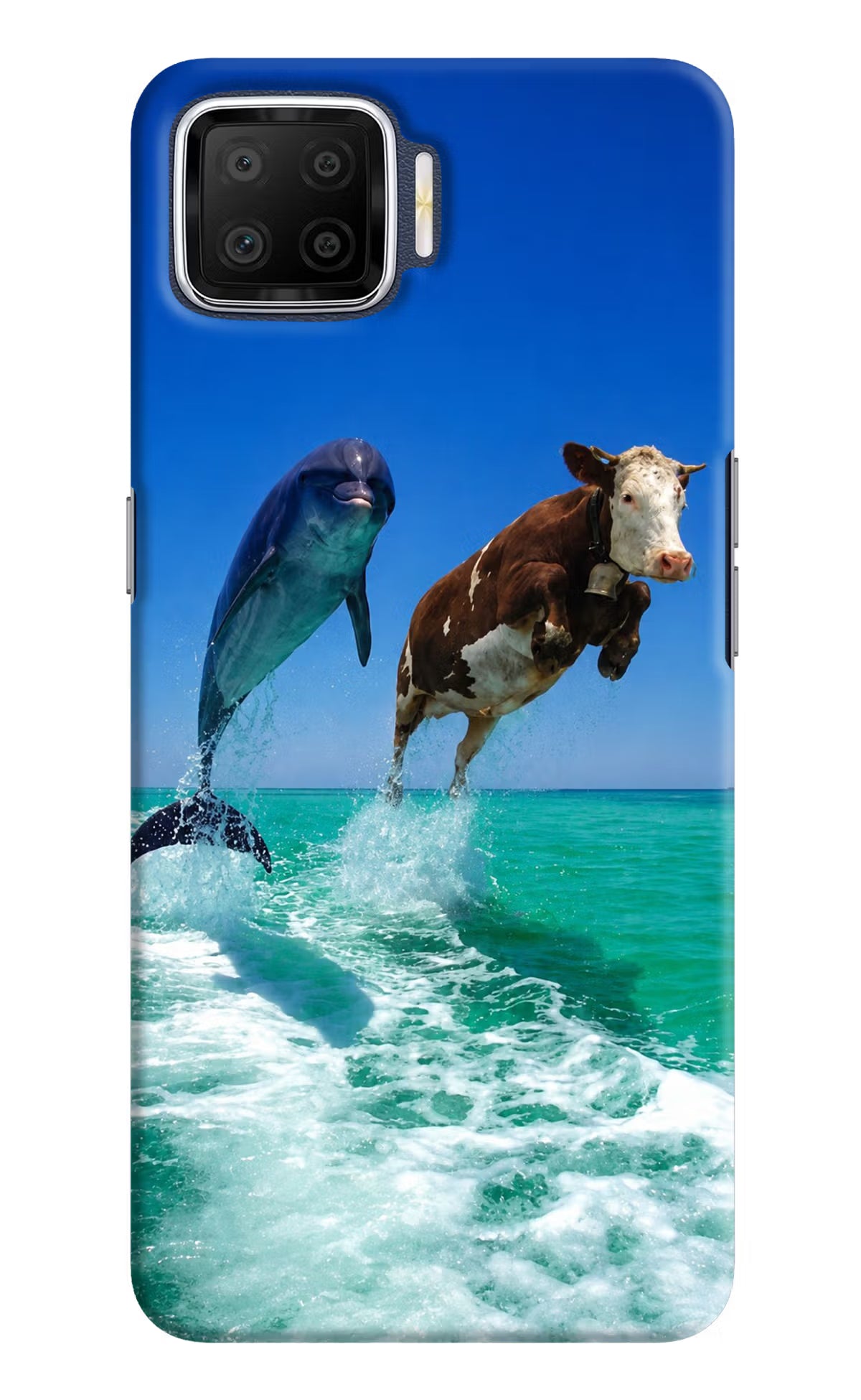 Dolphin vs Cow Oppo F17 Back Cover