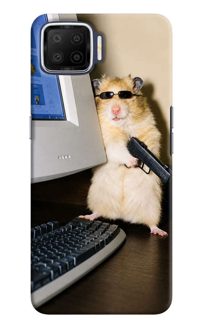 Hacker Hamster Oppo F17 Hard Case Back Cover by Casekaro