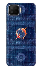 Koi Blue Oppo F17 Hard Case Back Cover by Casekaro