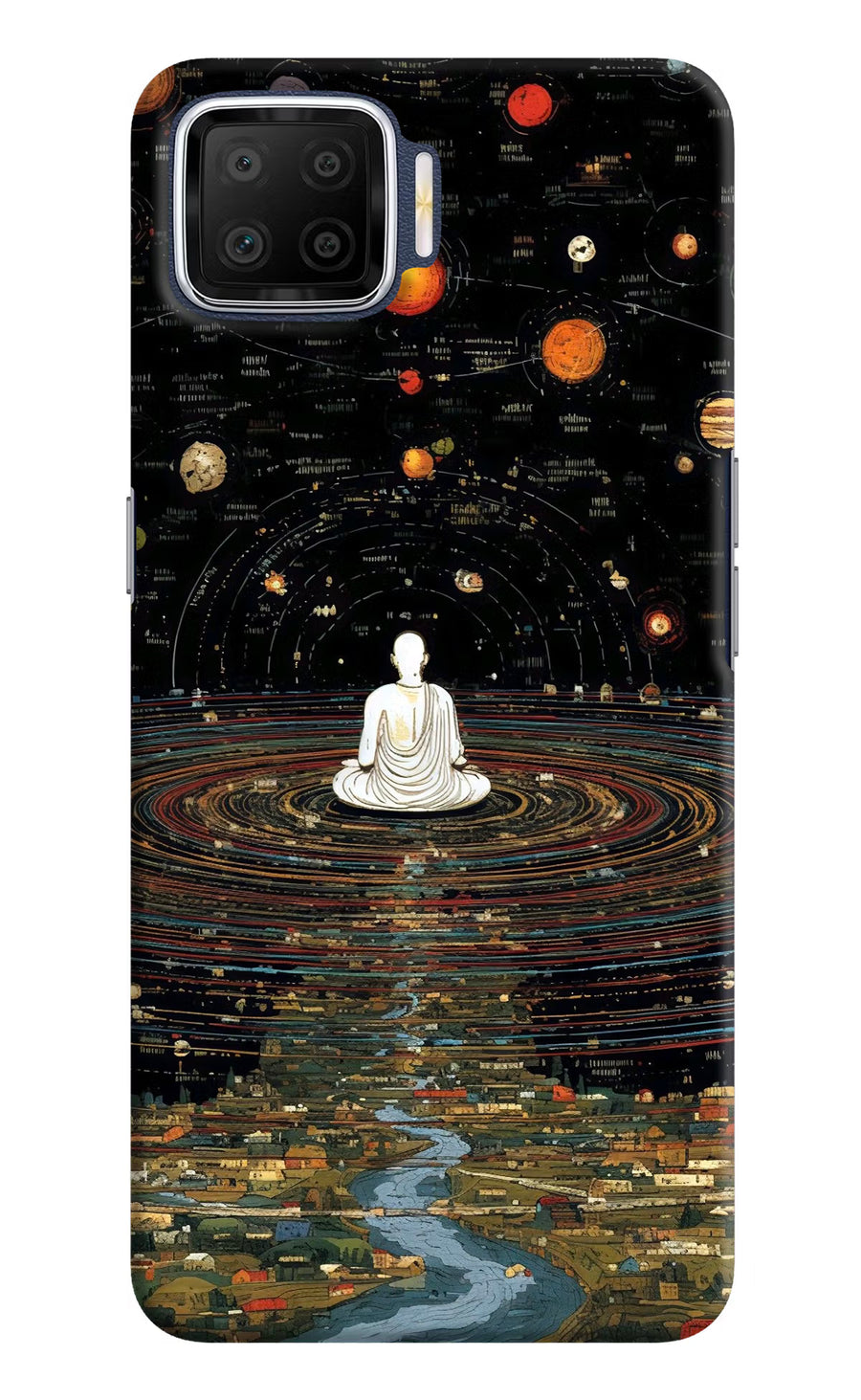 Space Monk Oppo F17 Back Cover, Hard case
