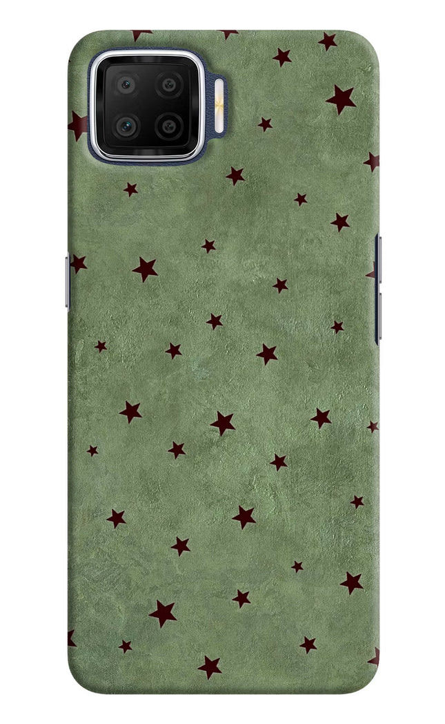 Green Stars Oppo F17 Hard Case Back Cover by Casekaro