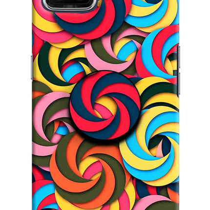 Spiral Pattern Oppo F17 Pop Case by Casekaro
