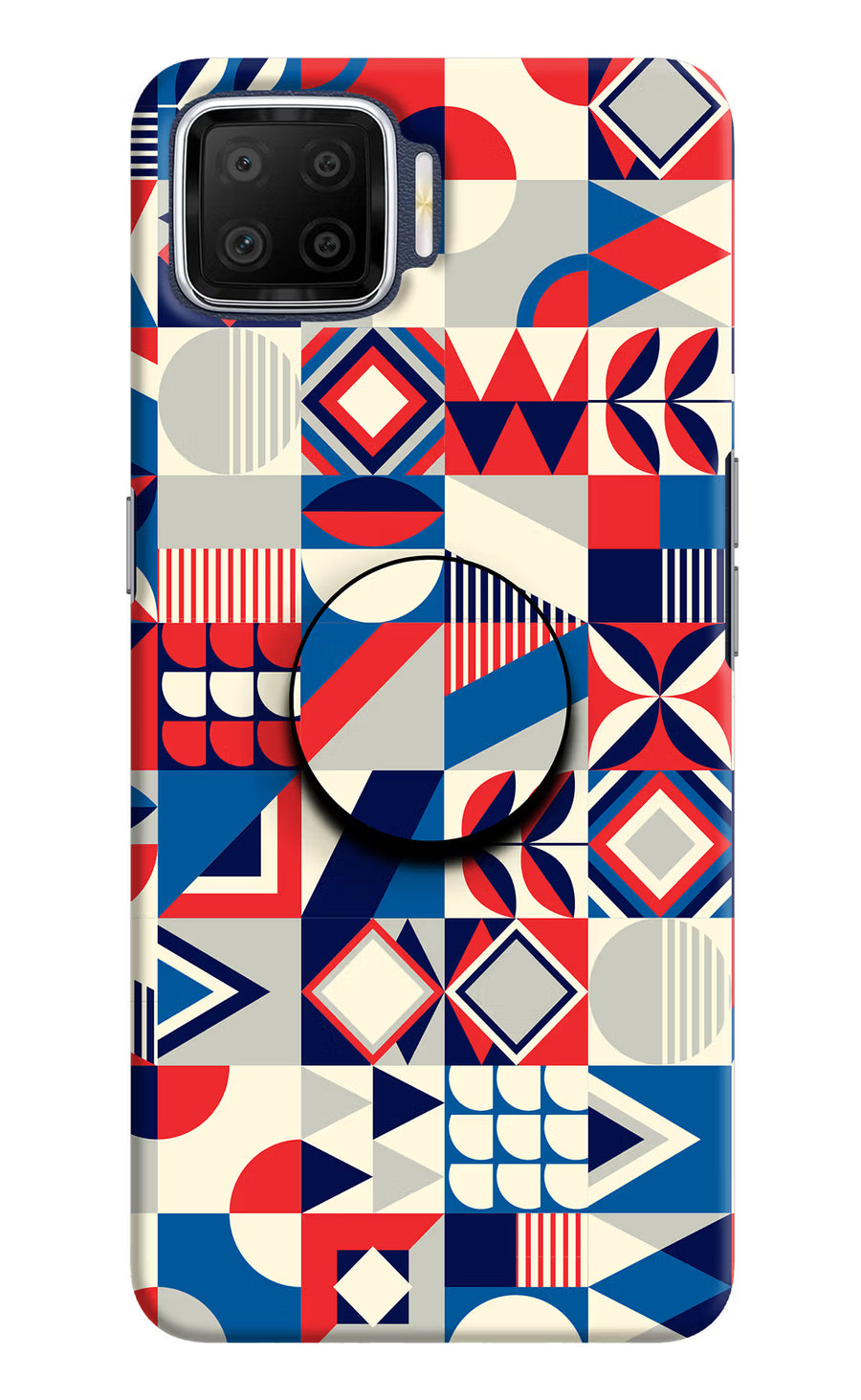 Colorful Pattern Oppo F17 Pop Case, Hard case