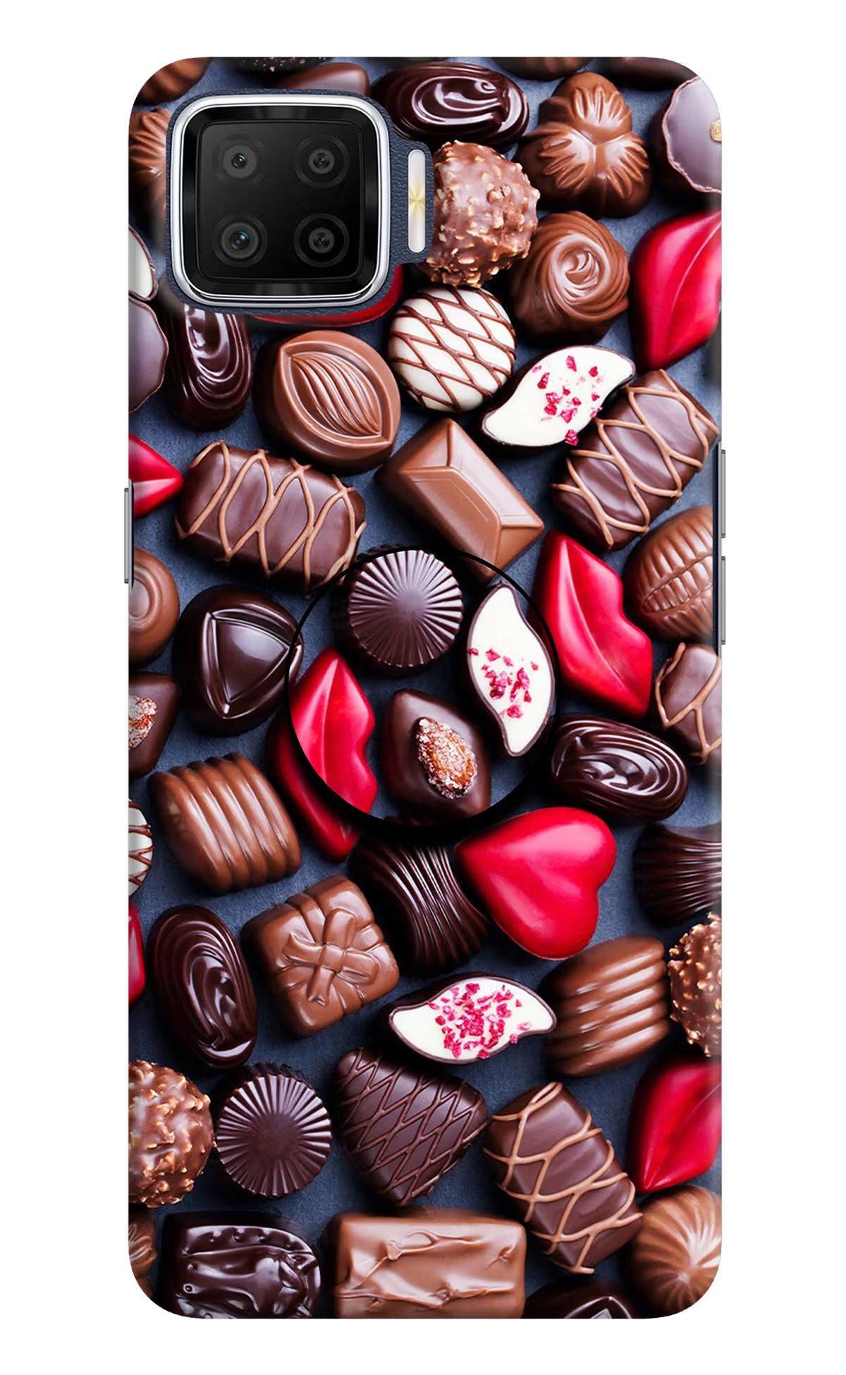 Chocolates Oppo F17 Pop Case by Casekaro