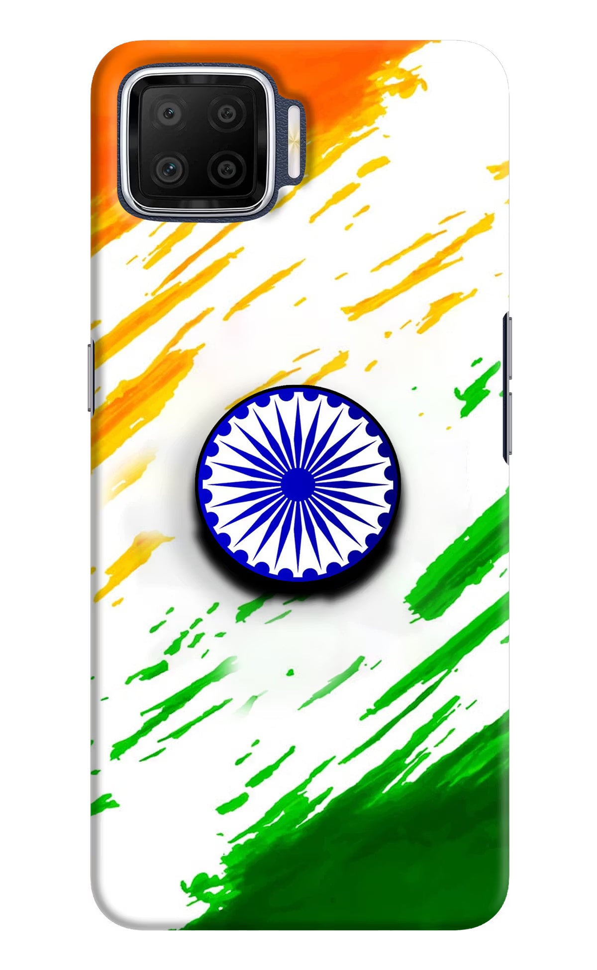 Indian Flag Ashoka Chakra Oppo F17 Pop Case by Casekaro