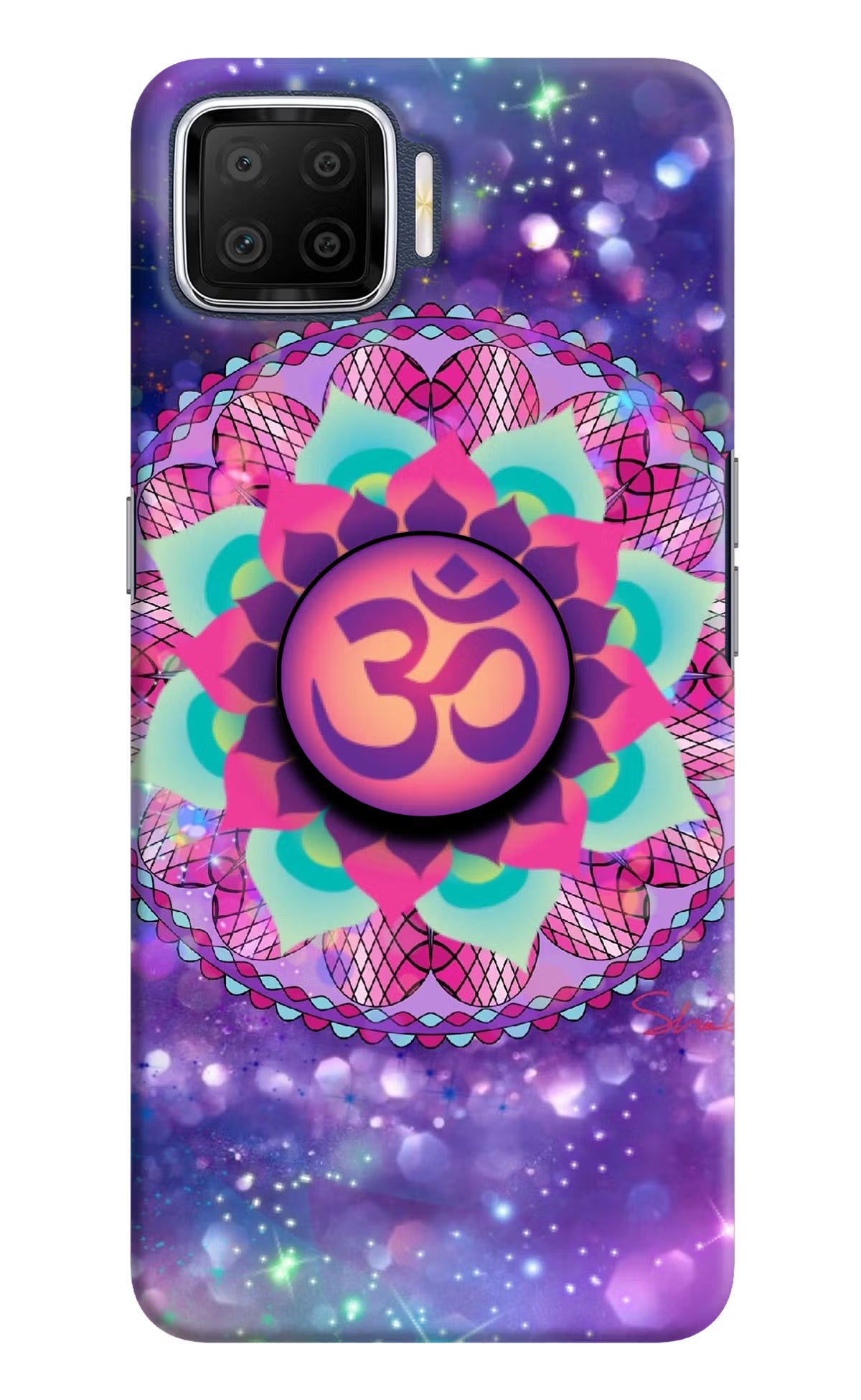 Om Purple Oppo F17 Pop Case by Casekaro