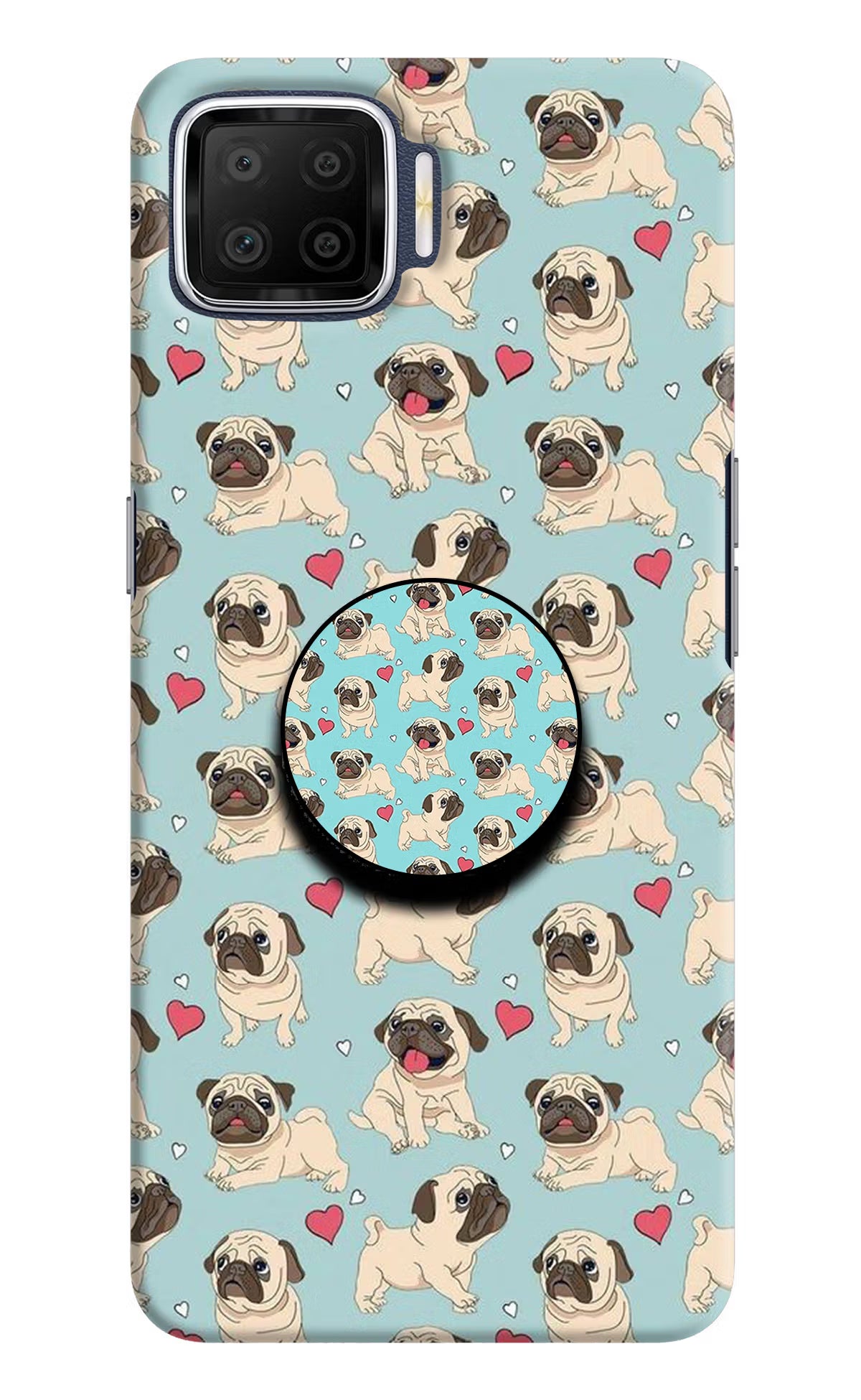 Pug Dog Oppo F17 Pop Case by Casekaro