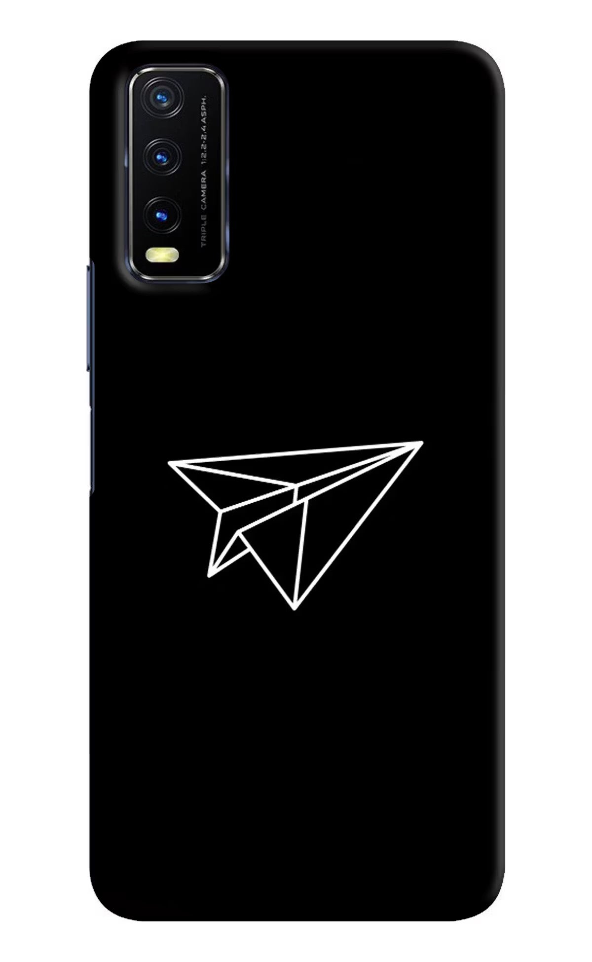 Paper Plane White Vivo Y20/Y20i Hard Case Back Cover by Casekaro