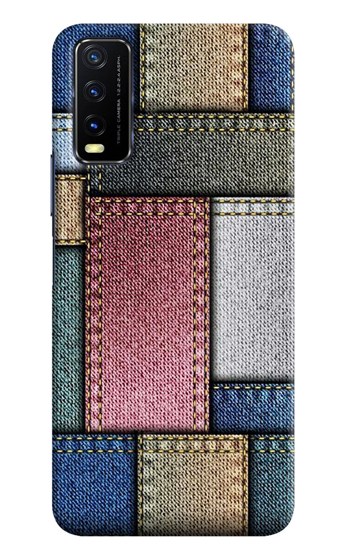 Multicolor Jeans Vivo Y20/Y20i Hard Case Back Cover by Casekaro