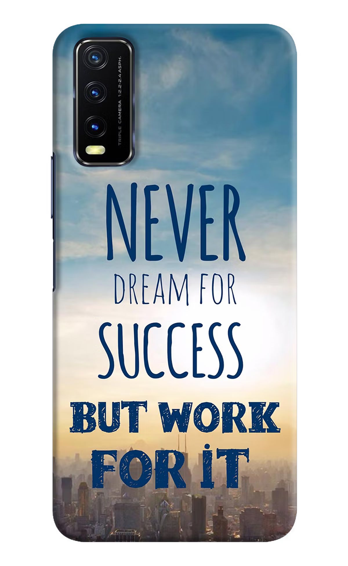 Never Dream For Success But Work For It Vivo Y20/Y20i Hard Case Back Cover by Casekaro