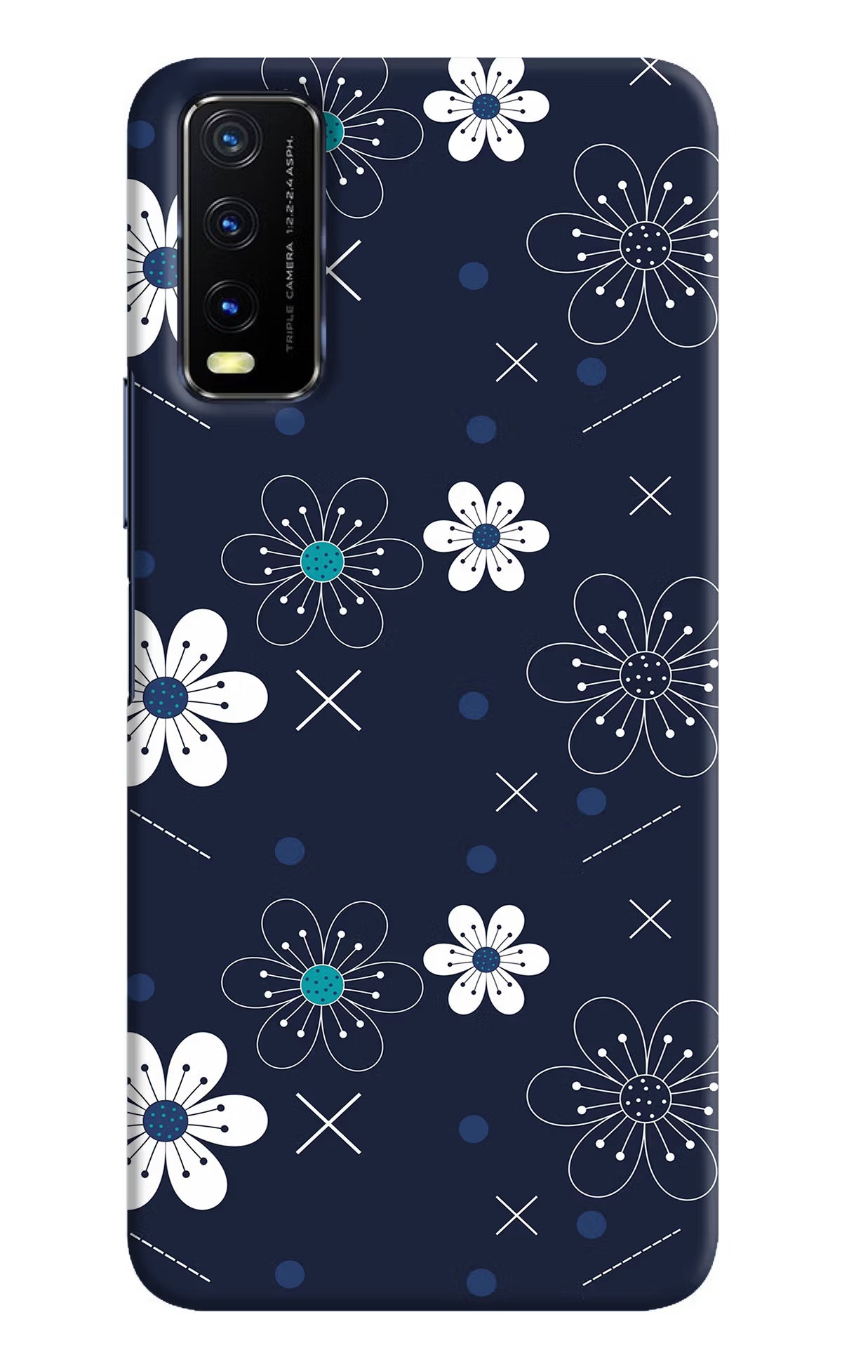 Flowers Vivo Y20/Y20i Hard Case Back Cover by Casekaro