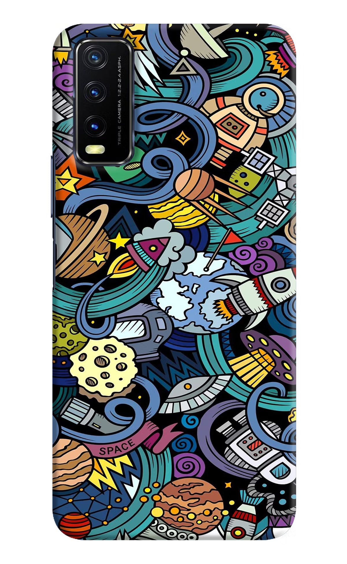 Space Abstract Vivo Y20/Y20i Hard Case Back Cover by Casekaro