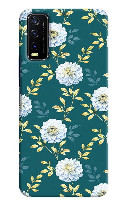 Flowers Vivo Y20/Y20i Hard Case Back Cover by Casekaro