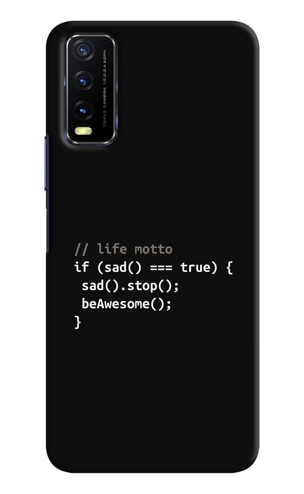 Life Motto Code Vivo Y20/Y20i Hard Case Back Cover by Casekaro