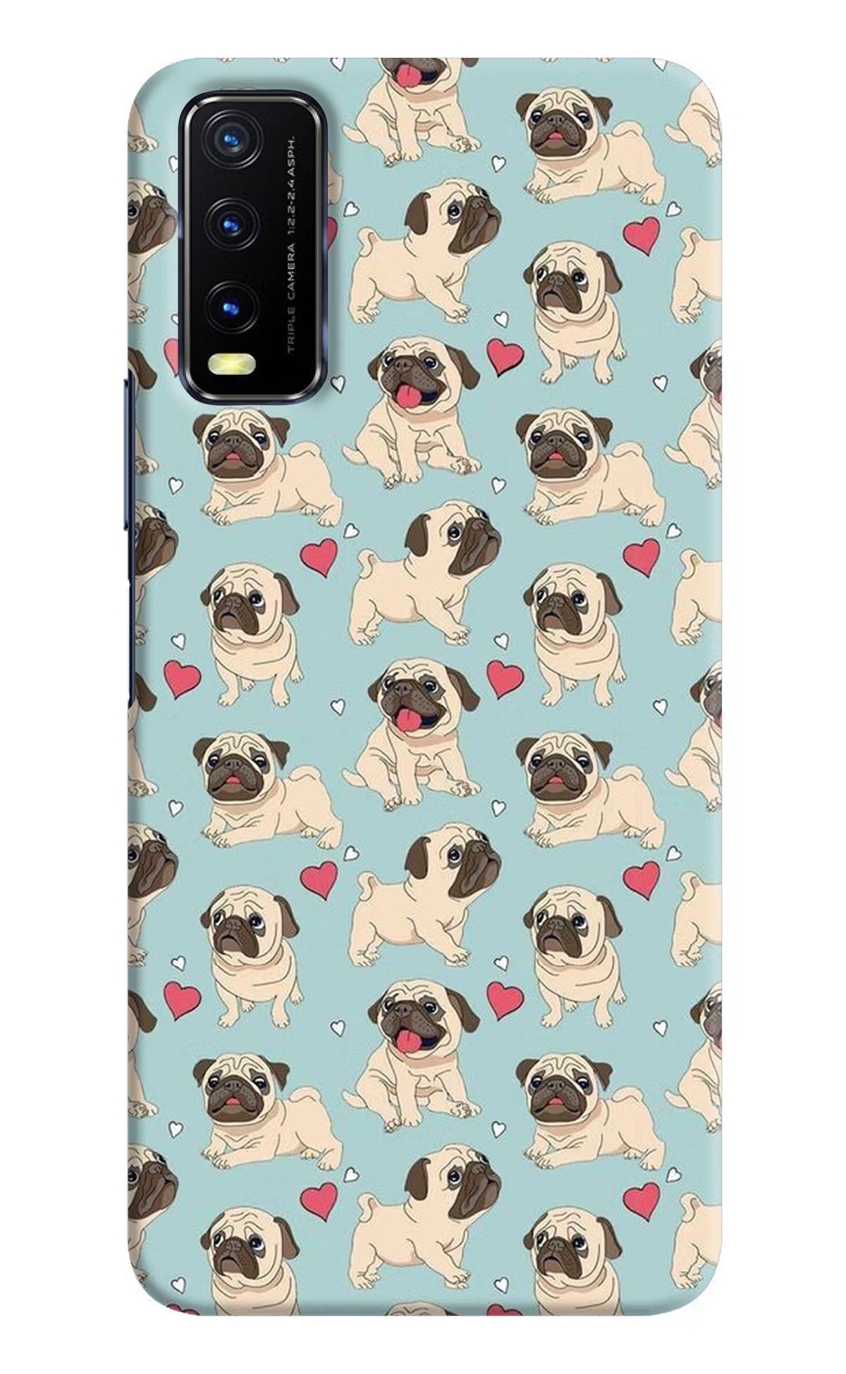 Pug Dog Vivo Y20/Y20i Hard Case Back Cover by Casekaro