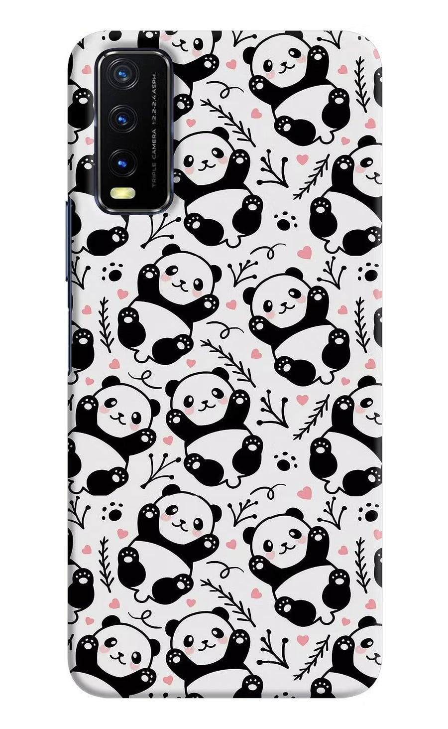 Cute Panda Vivo Y20/Y20i Back Cover, Hard case