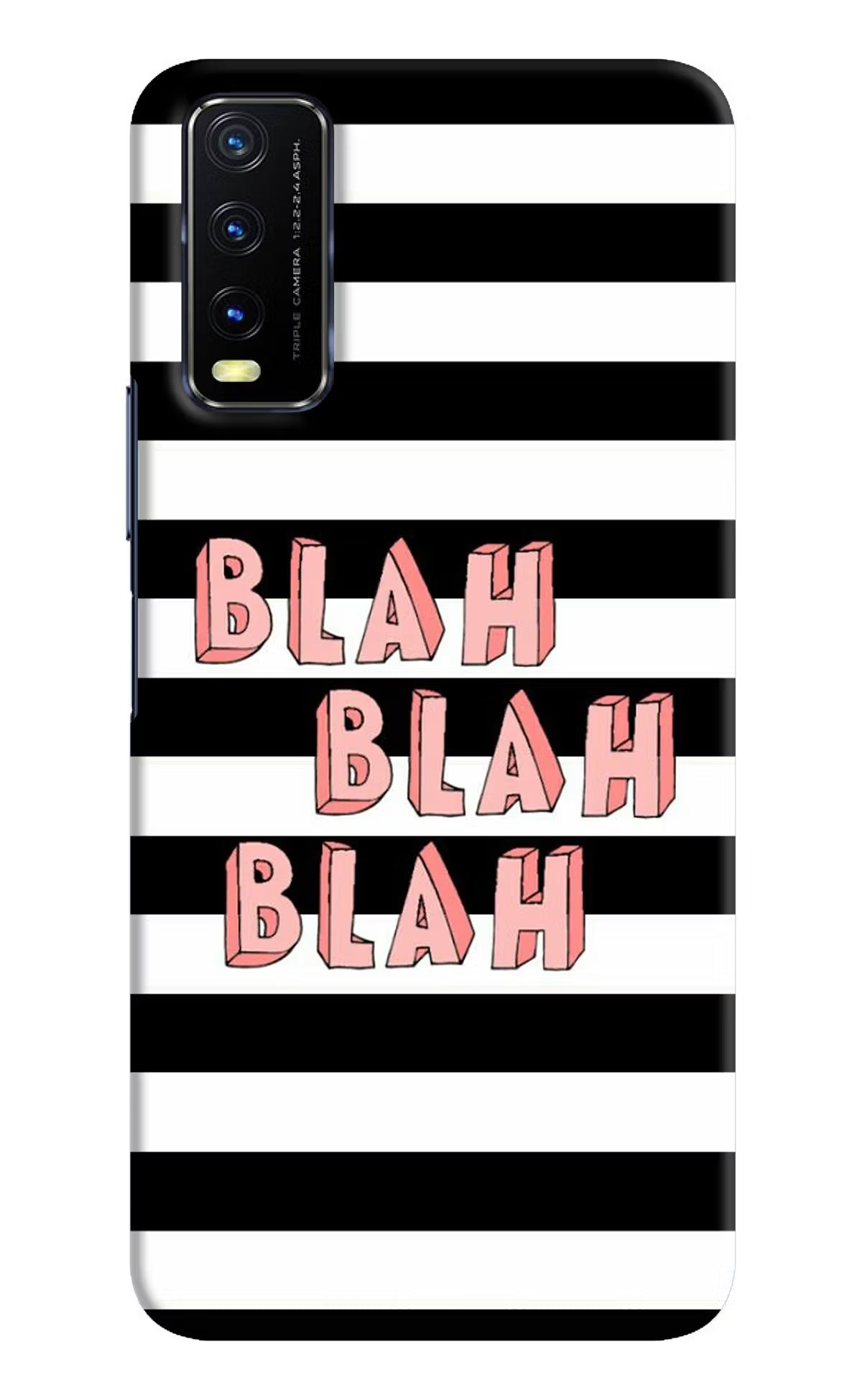 Blah Blah Blah Vivo Y20/Y20i Hard Case Back Cover by Casekaro