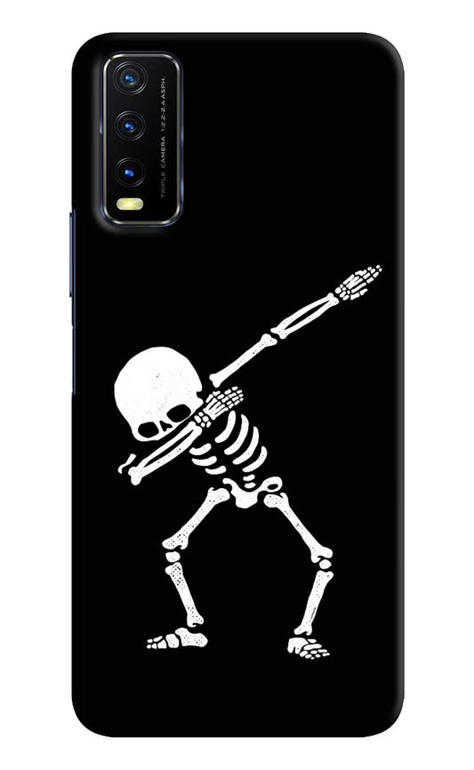 Dabbing Skeleton Art Vivo Y20/Y20i Hard Case Back Cover by Casekaro