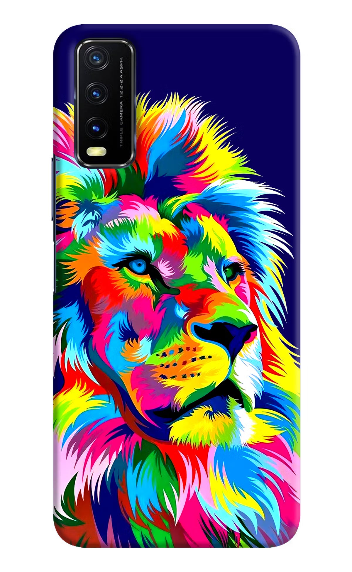 Vector Art Lion Vivo Y20/Y20i Hard Case Back Cover by Casekaro