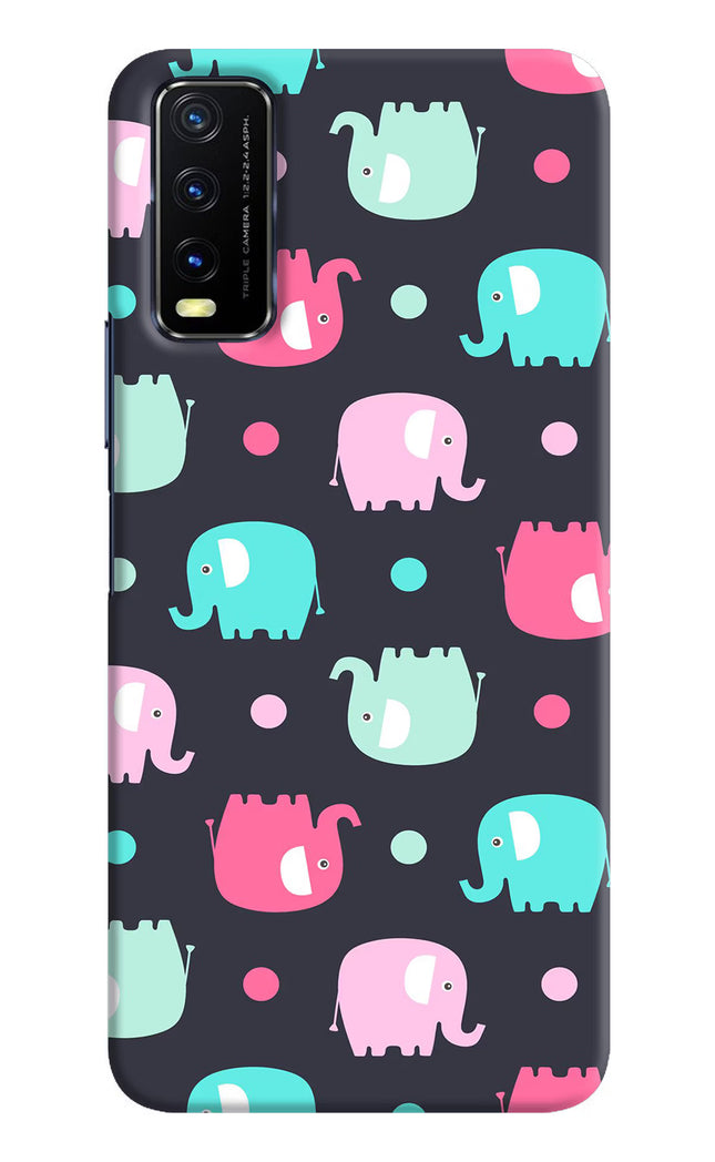 Elephants Vivo Y20/Y20i Hard Case Back Cover by Casekaro