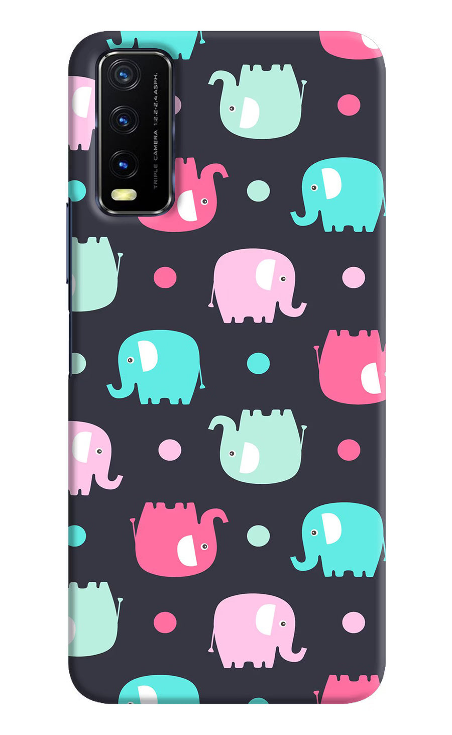 Elephants Vivo Y20/Y20i Back Cover, Hard case